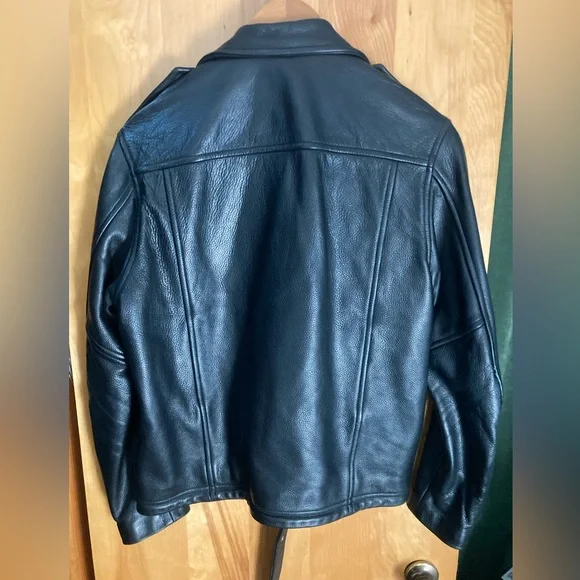 Laer Women’s Classic Moto Black Leather Jacket - Picture 3 of 3